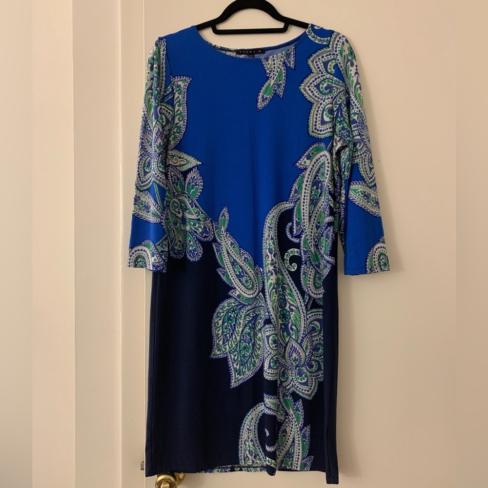 Tiana B. Blue Work Dress - Size L